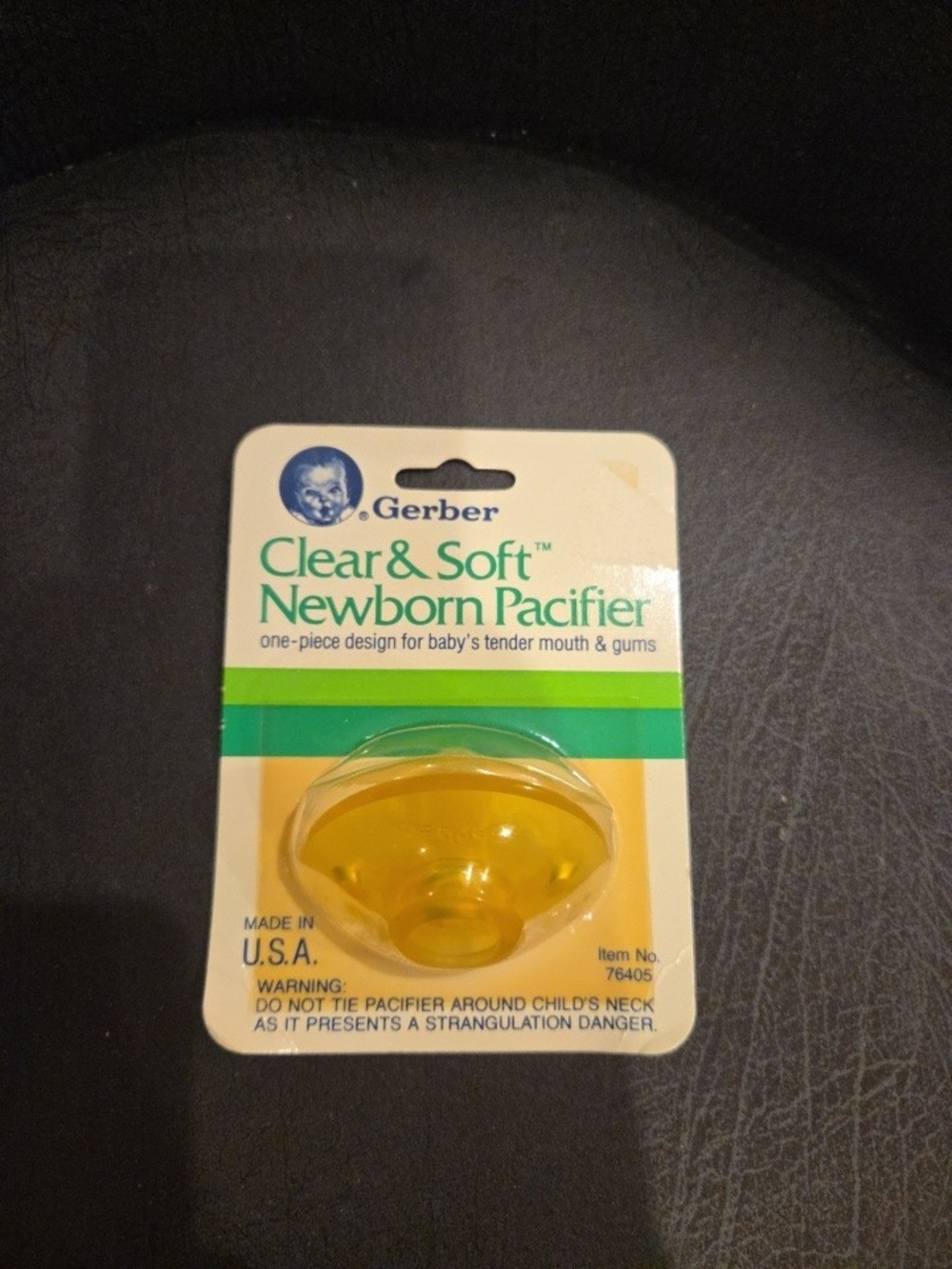 Vtg Gerber Clear & Soft Newborn Pacifier Infant Single-Piece 1988 Model 76405